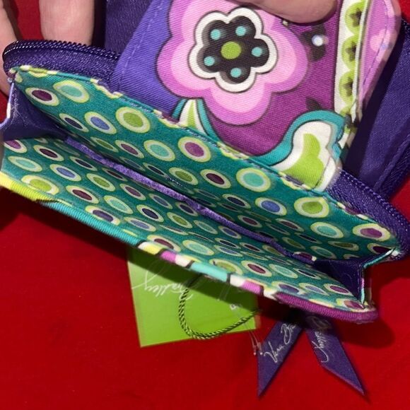 NWT Vera Bradley Purple Pattern Quilted Wallet - Picture 7 of 7